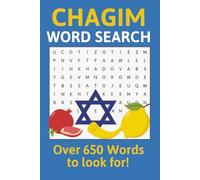 Chagim Word Search Puzzle Book: Word Searches with Easy to Read Print about Jewish High Holidays, Rosh Hashana, Yom Kippur and More┃6x9 Inches, 50+ ... Pages┃Gift for Holidays Family and Friends.