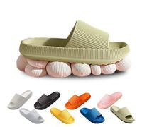 Chagoo Cloud Sliders for Women and Men Non-Slip Quick Dry Shower Pillow Slippers, Cozislides Original Super Soft Home Slippers (Green, 9.5/10 UK)