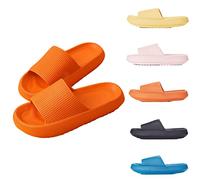 Chagoo Cloud Sliders for Women and Men Non-Slip Quick Dry Shower Pillow Slippers, Cozislides Original Super Soft Home Slippers (Orange, 9.5/10 UK)