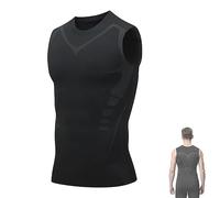 Chagoo Energxcel Ionic Shaping Vest, Guys Men Compression Top, Compression Slimming Body Shaper Vest (Black, 3XL)
