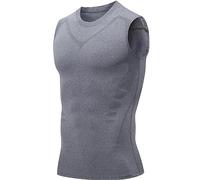 Chagoo Energxcel Ionic Shaping Vest, Guys Men Compression Top, Compression Slimming Body Shaper Vest (Gray, XL)