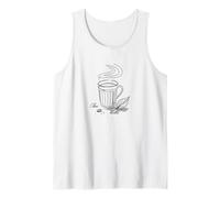 Chai Desi Indian Tea Minimal Line Art Elegant Design Tank Top