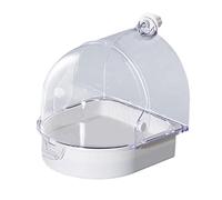 Chaies Bird Bath for Cage | Shower Basin and Bathtub, Transparent Splash Proof Bath for Cage Birds, for Indoor Nesting on Window for Canary Parakeet