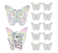 Chaies Butterfly Hair Clips for Girls, Butterfly Hair Clips - Butterfly Clips 12 Pieces Butterfly Hair Pins | Colorful Transparent Cute Butterfly Clips for Work