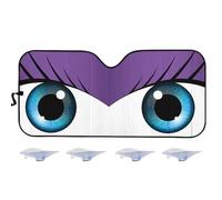 Chaies Cartoon Eyes Windscreen Cover, Sun Protection Cover for Blackout the Windscreen, Versatile Windscreen Protection for Friends, Men, Husband and Outdoor Activities