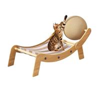 Chaies Cat Scratching Chair, Cat Lounge Chair with Ball Toy, Pet Furniture Against Boredom for Balcony Terrace Indoor Outdoor