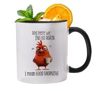 Chaies Ceramic Coffee Mug, 33 cl Coffee Mug Angry Chicken | Humorous Drinking Mug | For Cold and Hot Drinks Milk Tea Office Kitchen Study Room Home