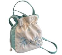 Chaies Chinese Style Embroidered Bag, Chinese Embroidery Bag | Drawstring Handbag | Retro Tote Clutch Bag for Women, Stylish Drawstring Purse for Collection, Green, Se référer à la description