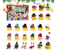 Chaies Christmas Ducks | 24 Days of Rubber Ducks Countdown, Bath Toys Party Favourites Stockings - Home Decoration Travel