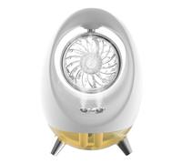 Chaies Cooling Fan with Mist and Lighting - 2000 mAh Rechargeable Battery for Summer and Heat Use Indoor Outdoor Camping