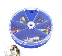 Chaies Fishing Lure Kit - 25 Pieces Portable Realistic Fishing Lures and Hooks Kit for Ice Fishing and Perch | for Trout Crappie Boat Lake River Saltwater Night Ice Men and