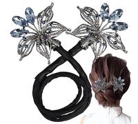 Chaies Hair Bun Maker, Bun Maker for Hair, Rhinestone Hair Clip, Bun Shaper, Bun Twist Fashion Hair Pin, Flower Hair Scrunchie for Thick/Thin Hair, Hair Accessories
