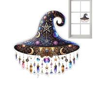 Chaies Halloween Witch Hat Decor | Halloween Party Wall Decor - 2D Festive Decorations for Home Bedroom Living Room Porch Doors Walls