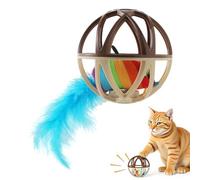 Chaies Interactive Ball for Cats, Interactive Bell Ball Toy for Cats, Enrichment Supplies for Puppy Kitten Dog Chewing Exercise Stimulation - Indoor Games Education