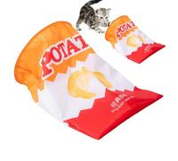 Chaies Interactive Cat Drill Bag, Crinkle Paper Cat Drill Bag - Interactive Crinkle Paper Tubes for Cats with Plush Ball | Kitten Funny Playing Games Supplies Pet Tunnel Crinkle Sack Bag for
