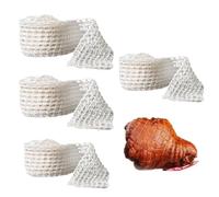 Chaies Meat Net Tube, Meat Netting | Elastic Cooking Netting 4 Rolls - Smoked Meat Poultry Ham Netting, Beef Fillet Roll, Butcher Meat Twine Net for