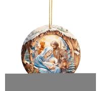 Chaies Nativity Christmas Decorations, Nativity Decorations for Christmas Tree | Bag Key Chain Accessories, 2D Acrylic Christmas Ornaments, Hanging Christmas Tree Decorations,
