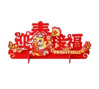 Chaies New Year Office Decorations,Chinese New Year Table Decorations, Felt Spring Festival Blessing Decor, 2025 Year Spring Festival Decorations of the Snake for