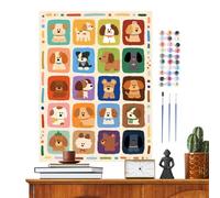 Chaies Paint by Numbers Dog Animals, Cat Paint by Numbers Kit with Brushes, Drawing Supplies for Parties, Decoration Bedrooms, Classrooms, Schools