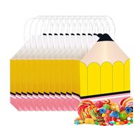 Chaies Pencil Shaped Candy Bags, Pencil Shaped Gift Bags for Back to School - Teachers' Appreciation Week Supplies Party Classroom High School University