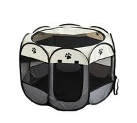 Chaies Portable Puppy Playpen, Removable, Foldable Dog Crate with Zip Made of Oxford Fabric, Breathable Cage with Waterproof Base for Small Pets, Rabbits, Chicks, Ferrets