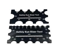 Chaies Safety Eye Measure Tool Hook | 2 Pieces Safety Eye Measuring Rulers - Measuring 4mm to 32mm Craft Supplies for Craftsmen Making Beginners