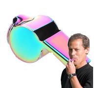 Chaies Sports Whistles, Stainless Steel Whistle with Band, Sports Supplies with Loud Clear Sound for Referee Trainer Official Football Volleyball