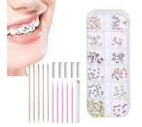 Chaies Tooth Gemstone Set, Tooth Gemstones | Shiny Tooth Crystals Set | Sparkling Decoration Tool for Anger and Experienced Beau Enthusiast