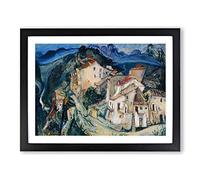 Chaim Soutine View opf Cagnes Classic Painting Framed Print | A2 Black Framed Wall Art | Ready to Hang | Classic Historical Picture | Living Room Bedroom Lounge Office