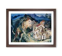 Chaim Soutine View opf Cagnes Classic Painting Framed Wall Art Print, Ready to Hang Picture for Living Room Bedroom Home Office Décor, Walnut A3 (46 x 34 cm)