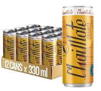 ChaiMate Natural Yerba mate Tea Energy Drink, Vegan & Gluten Free Plant Based Orange Soda, can 330ml x 12 pack (Orange)