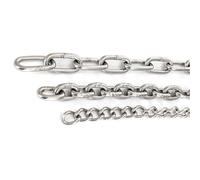 Chain 1Meter 304 Stainless Steel Chain 1.2-10mm Diameter Hanging Swing Lifting Pet Industry Welded Binding Clothing Line(Long Loop,1.5mm)