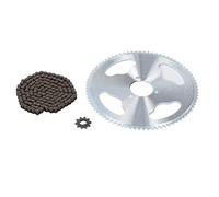 Chain and Sprocket Kit, 80T 25H 34mm 3 Holes10T H Hole 146 Links Chain Sprocket for 1020 Motor for Most Mountain Bikes, Road Bikes, Scooters, ATV