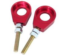 Chain Axle Adjuster Tensioner 12mm 15mm Rear Wheel Axle Hole Chain Tensioner Adjuster For Motorcycle Modification Parts Accessories Chain Bolt Adjuster(Red 12mm)