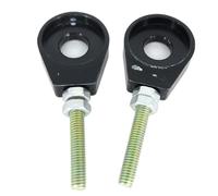 Chain Axle Adjuster Tensioner 12mm 15mm Rear Wheel Axle Hole Chain Tensioner Adjuster For Motorcycle Modification Parts Accessories Chain Bolt Adjuster(Black 12mm)