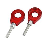 Chain Axle Adjuster Tensioner 1pair 12mm 15mm Rear Wheel Axle Hole Chain Tensioner Adjuster For Motorcycle Modification Parts Accessories Chain Bolt Adjuster(12mm red)