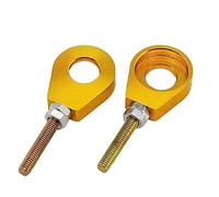 Chain Axle Adjuster Tensioner 1pair 12mm 15mm Rear Wheel Axle Hole Chain Tensioner Adjuster For Motorcycle Modification Parts Accessories Chain Bolt Adjuster(15mm golden)