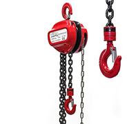 Chain Block with 1000kg Loading Capacity, 3m Chain Length 2.5m Lifting Height Hoist for easy Lifting