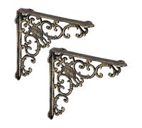 Chain Brackets Support Antique Vintage Decor Set Shelf Angles Gothic Cast Iron