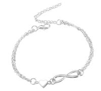 Chain Charm Bracelets, Love Heart Jewelry Bracelet, Handmade Detailing, Comfortable Alloy Bangle with Trendy Design, Heart Charm Bracelet with Versatile Style, Bangle for Cocktail Party