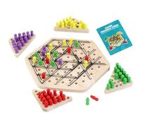 Chain Chess Game, Elastic Chess Triangle for Children and Family, Interactive Wooden Strategy Puzzle Game, Teaser Toy for 2-4 Players, Appren Activities