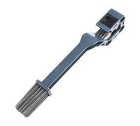Chain Cleaning Brush for Bicycles and Motorcycles - Fully Enclosed Design with Sturdy ABS Construction, Ergonomic Handle, and Dual-Row Nylon Bristles for Deep Drive Chain(灰色)