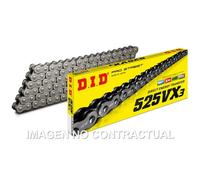 Chain DID 525 vx3 X 108 R for Moto Spare Parts Accessories Pieces Refills