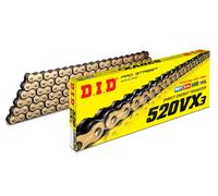 Chain DID X-Ring 520VX3 / 116 rivet lock ZJ gold / black 5/8 x 1/4 x 10.16