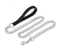 Chain Dog Leash Heavy Duty Metal Dog Leash Chew Proof Black 4FTx2.0mm
