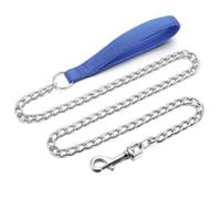 Chain Dog Leash Heavy Duty Metal Dog Leash Chew Proof Blue 4FTx2.0mm