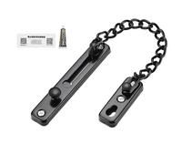 Chain Door Guard Lock,Door Chain Locks with Safety Spring Anti-Theft Press Latch for Inside Doors No-Drill(Nero)