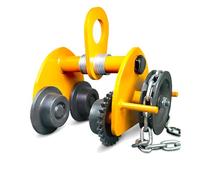 Chain-driven Manual Handcarts,1-3 Tons,2200-6600 Lb Capacity,steel Push-beam Handcarts,adjustable Flange Width 2.7 Inches To 6.6 Inches,suitable For Garages,warehouses(1ton/2200lbs)