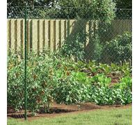 Chain Fence Green Steel with PVC Coating 2 x 20 m, Flexible Flower Bed Edging and Lawn Edging for Garden, Patio and Landscaping, Versatile Flower Bed Border and Path Boundary