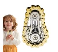 Chain Gear Spinner - Cycle Sprocket Fidget Toy, Compact Roller Stress Tool, Focus Boosting Gadget for Peace of Mind, Smooth Spin Action, Stress Reduction Accessory, Pocket Size for Adults, Teens